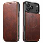 For iPhone 17 Pro Max Suteni J05 Leather Magnetic MagSafe Phone Case(Khaki) - 1