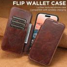 For iPhone 17 Pro Max Suteni J05 Leather Magnetic MagSafe Phone Case(Khaki) - 2
