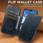 For iPhone 17 Pro Max Suteni J05 Leather Magnetic MagSafe Phone Case(Blue) - 2
