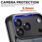 For iPhone 17 Pro Max Suteni J05 Leather Magnetic MagSafe Phone Case(Blue) - 3