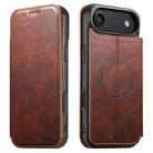 For iPhone 17 AIr Suteni J05 Leather Magnetic MagSafe Phone Case(Khaki) - 1