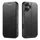 For iPhone 17 Suteni J05 Leather Magnetic MagSafe Phone Case(Black) - 1
