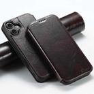 For iPhone 17 Suteni J05 Leather Magnetic MagSafe Phone Case(Brown) - 2