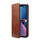 For iPhone 15 Suteni Calf Texture Horizontal Flip Leather Phone Case(Brown) - 2