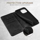 For iPhone 16 Suteni Calf Texture Horizontal Flip Leather Phone Case(Black) - 3