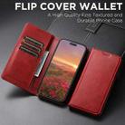 For iPhone 17 Pro Max Suteni Calf Texture Horizontal Flip Leather Phone Case(Red) - 2