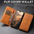 For iPhone 17 Pro Max Suteni Calf Texture Horizontal Flip Leather Phone Case(Khaki) - 2