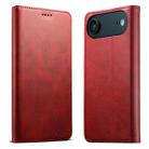 For iPhone 17 Air Suteni Calf Texture Horizontal Flip Leather Phone Case(Red) - 1