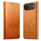 For iPhone 17 Air Suteni Calf Texture Horizontal Flip Leather Phone Case(Khaki) - 1