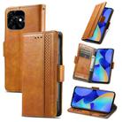 For Tecno Spark 10C CaseNeo Splicing Dual Magnetic Buckle Leather Phone Case(Khaki) - 1