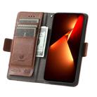 For Tecno Camon 20 Premier CaseNeo Splicing Dual Magnetic Buckle Leather Phone Case(Brown) - 3