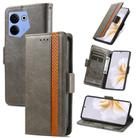 For Tecno Camon 20 Premier CaseNeo Splicing Dual Magnetic Buckle Leather Phone Case(Gary) - 1