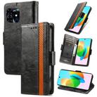 For Tecno Spark 20 CaseNeo Splicing Dual Magnetic Buckle Leather Phone Case(Black) - 1