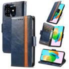 For Tecno Spark 20 CaseNeo Splicing Dual Magnetic Buckle Leather Phone Case(Blue) - 1