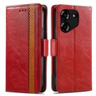 For Tecno Pop 8 4G CaseNeo Splicing Dual Magnetic Buckle Leather Phone Case(Red) - 2