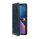 For iPhone 15 Plus Suteni Baroque Calf Texture Buckle Wallet Leather Phone Case(Blue) - 2