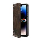 For iPhone 15 Pro Max Suteni Baroque Calf Texture Buckle Wallet Leather Phone Case(Black) - 2