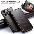 For iPhone 16 Suteni Baroque Calf Texture Buckle Wallet Leather Phone Case(Brown) - 2