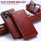 For iPhone 16 Suteni Baroque Calf Texture Buckle Wallet Leather Phone Case(Red) - 2