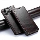 For iPhone 16 Pro Suteni Baroque Calf Texture Buckle Wallet Leather Phone Case(Brown) - 1