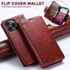 For iPhone 16 Pro Suteni Baroque Calf Texture Buckle Wallet Leather Phone Case(Red) - 2