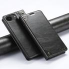 For iPhone 16e Suteni Baroque Calf Texture Buckle Wallet Leather Phone Case(Black) - 1