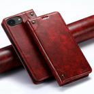 For iPhone 16e Suteni Baroque Calf Texture Buckle Wallet Leather Phone Case(Red) - 1