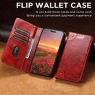 For iPhone 17 Pro Max Suteni Baroque Calf Texture Buckle Wallet Leather Phone Case(Red) - 2