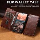 For iPhone 17 Pro Max Suteni Baroque Calf Texture Buckle Wallet Leather Phone Case(Khaki) - 2