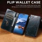 For iPhone 17 Pro Max Suteni Baroque Calf Texture Buckle Wallet Leather Phone Case(Blue) - 2