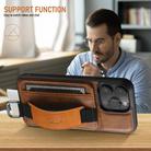 For iPhone 16 Suteni H13 Card Wallet Wrist Strap Holder PU Phone Case(Brown) - 3