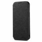 For iPhone 15 Pro Max Suteni J06 Retro Matte Litchi Texture Leather MagSafe Phone Case(Black) - 2