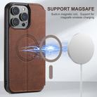 For iPhone 16 Suteni J06 Retro Matte Litchi Texture Leather MagSafe Phone Case(Brown) - 3