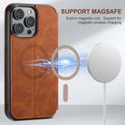 For iPhone 16 Suteni J06 Retro Matte Litchi Texture Leather MagSafe Phone Case(Khaki) - 3