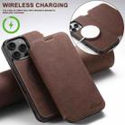 For iPhone 16 Pro Suteni J06 Retro Matte Litchi Texture Leather MagSafe Phone Case(Brown) - 2