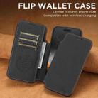For iPhone 17 Pro Max Suteni J06 Retro Matte Litchi Texture Leather MagSafe Phone Case(Black) - 2
