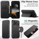 For iPhone 17 Pro Max Suteni J06 Retro Matte Litchi Texture Leather MagSafe Phone Case(Black) - 3