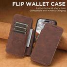 For iPhone 17 Pro Max Suteni J06 Retro Matte Litchi Texture Leather MagSafe Phone Case(Brown) - 2