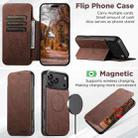 For iPhone 17 Pro Max Suteni J06 Retro Matte Litchi Texture Leather MagSafe Phone Case(Brown) - 3