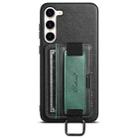 For Samsung Galaxy S24  5G Suteni H13 Card Wallet Wrist Strap Holder PU Phone Case(Black) - 1