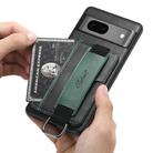 For Googel Pixel 8a Suteni H13 Card Wallet Wrist Strap Holder PU Phone Case(Black) - 3
