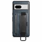 For Googel Pixel 8a Suteni H13 Card Wallet Wrist Strap Holder PU Phone Case(Blue) - 1