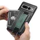 For Googel Pixel 8 Suteni H13 Card Wallet Wrist Strap Holder PU Phone Case(Black) - 3
