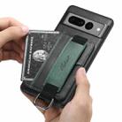 For Googel Pixel 9 Suteni H13 Card Wallet Wrist Strap Holder PU Phone Case(Black) - 3