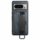 For Googel Pixel 9 Suteni H13 Card Wallet Wrist Strap Holder PU Phone Case(Blue) - 1