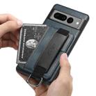 For Googel Pixel 9 Suteni H13 Card Wallet Wrist Strap Holder PU Phone Case(Blue) - 3