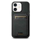 For iPhone 12 / 12 Pro Suteni H02 Litchi Leather Card Wallet Stand Back Phone Case(Black) - 1