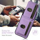 For iPhone 16e Suteni H02 Litchi Leather Card Wallet Stand Back Phone Case(Purple) - 3