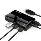 WAVLINK WL-UH3042P1 2.4A Fast Charging Adapter for Keyboard Mouse 4-Port USB3.0 HUB(US Plug) - 2