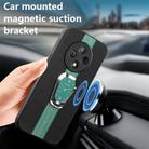 For vivo Y300 Pro Magnetic Litchi Leather Back Phone Case with Holder(Green) - 2